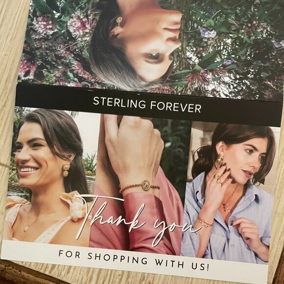 Sterling Forever 14K Gold Plated Dangle Earrings With Purple and Clear Gemstones - Picture 10 of 13